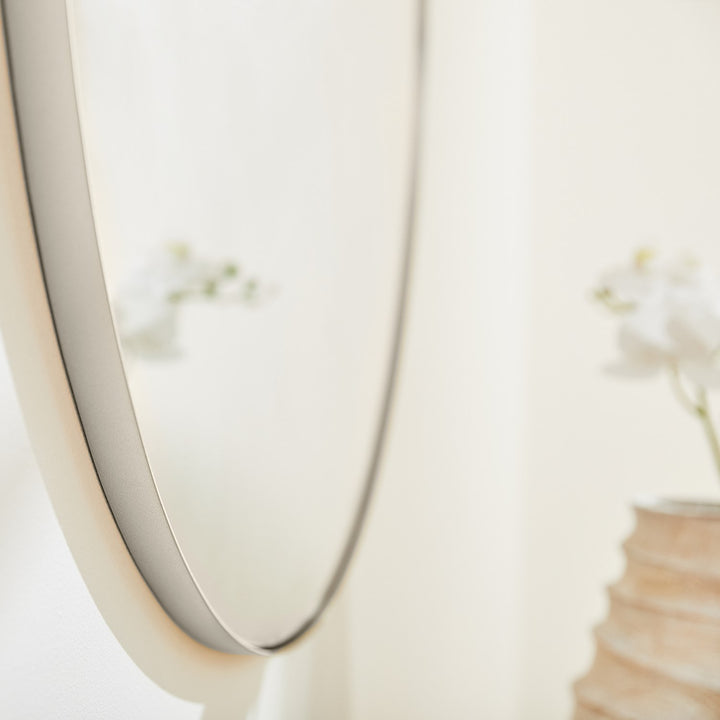 36" Round Mirror - Silver
