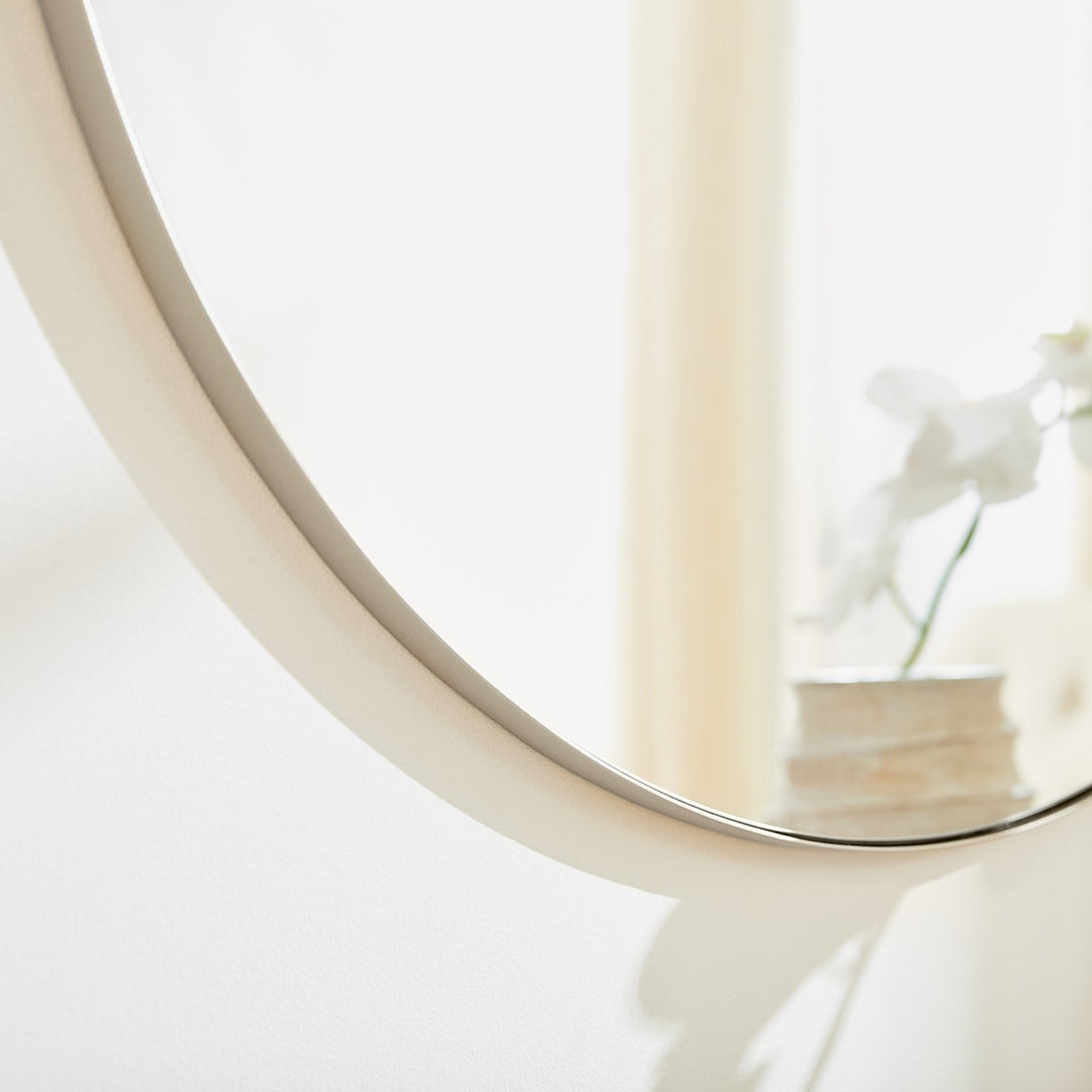 36" Round Mirror - Silver