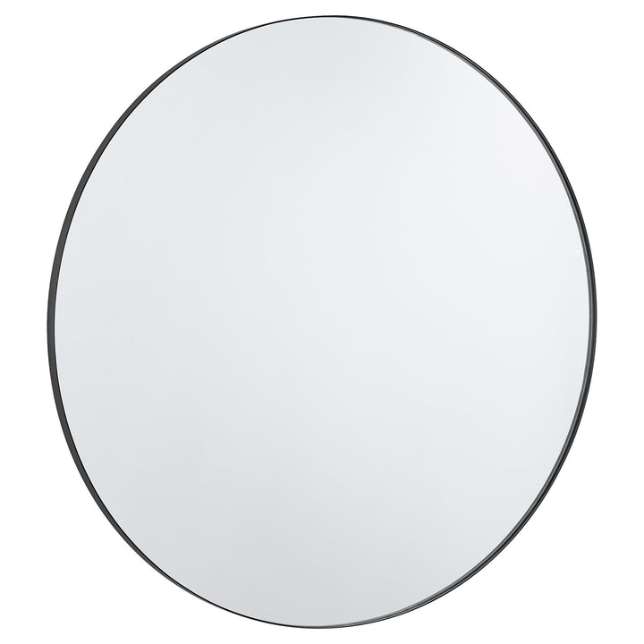 42" Round Mirror - Matte Black by Quorum