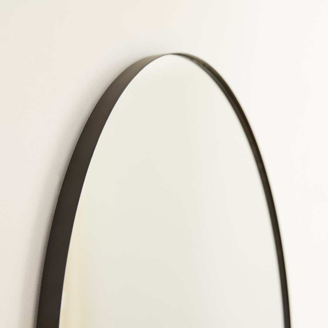42" Round Mirror - Matte Black