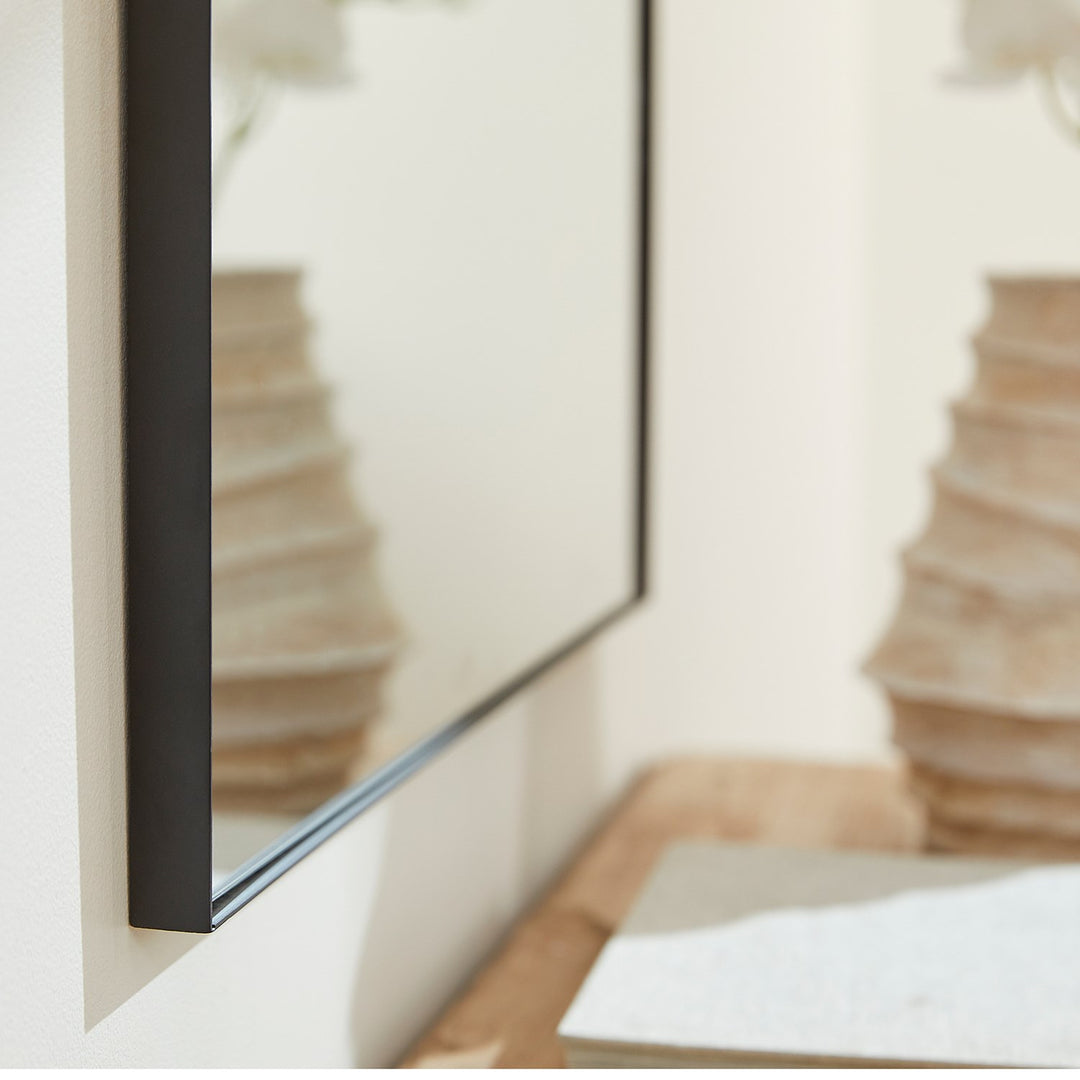30X40 Rect Mirror - Matte Black