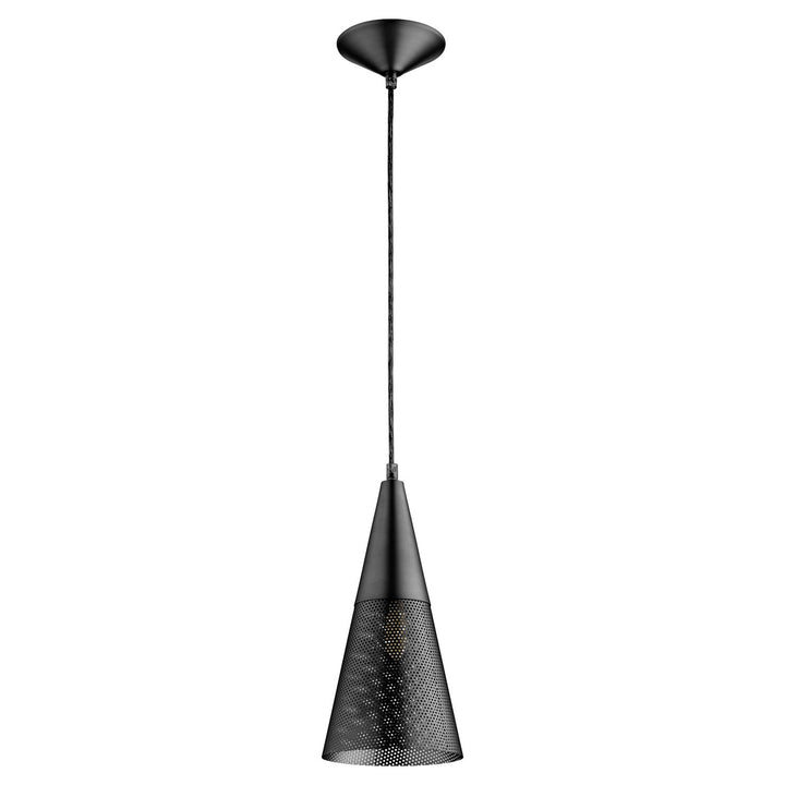 Mesh Cone Pendantd - Matte Black by Quorum