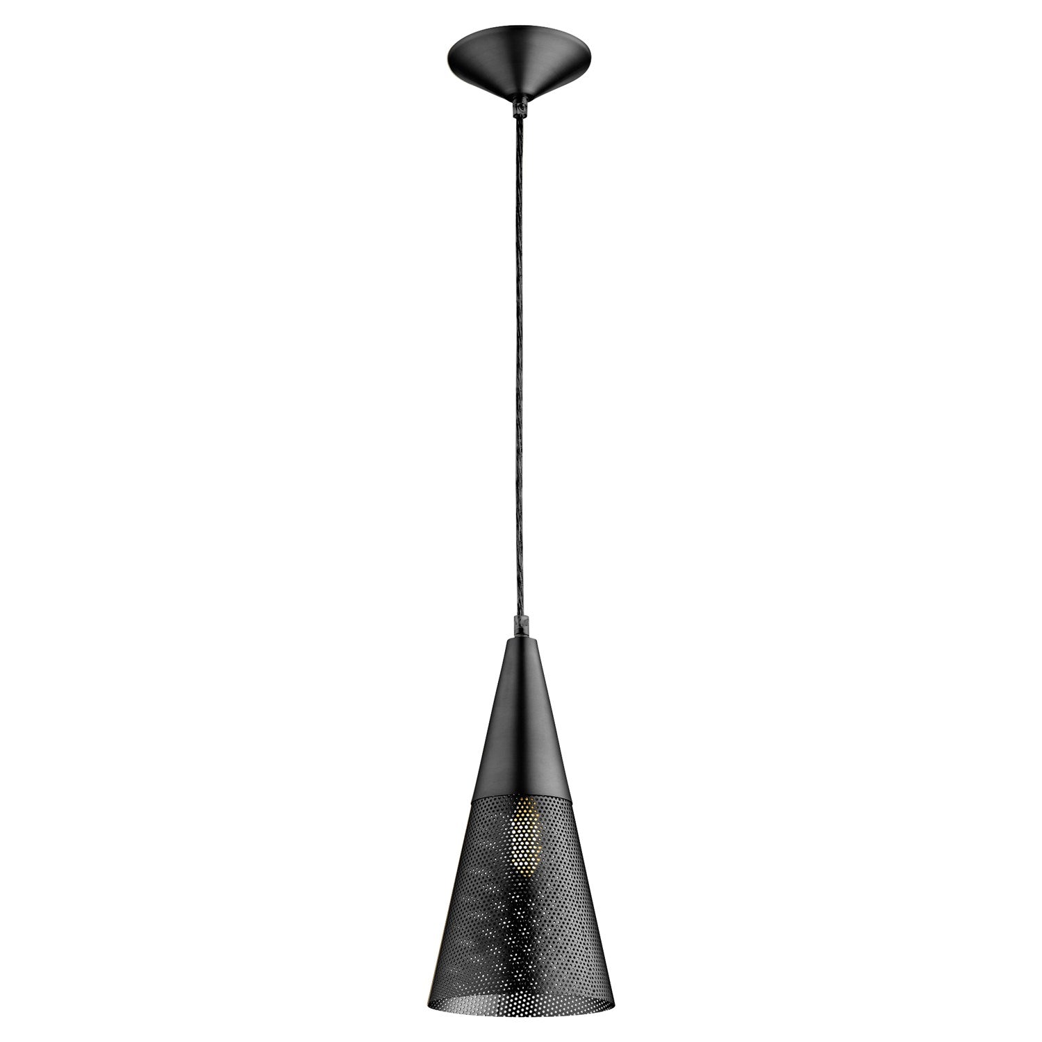 Mesh Cone Pendantd - Matte Black