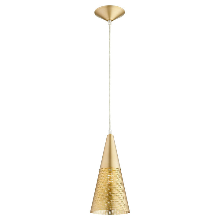 Mesh Cone Pendantd - Aged Brass