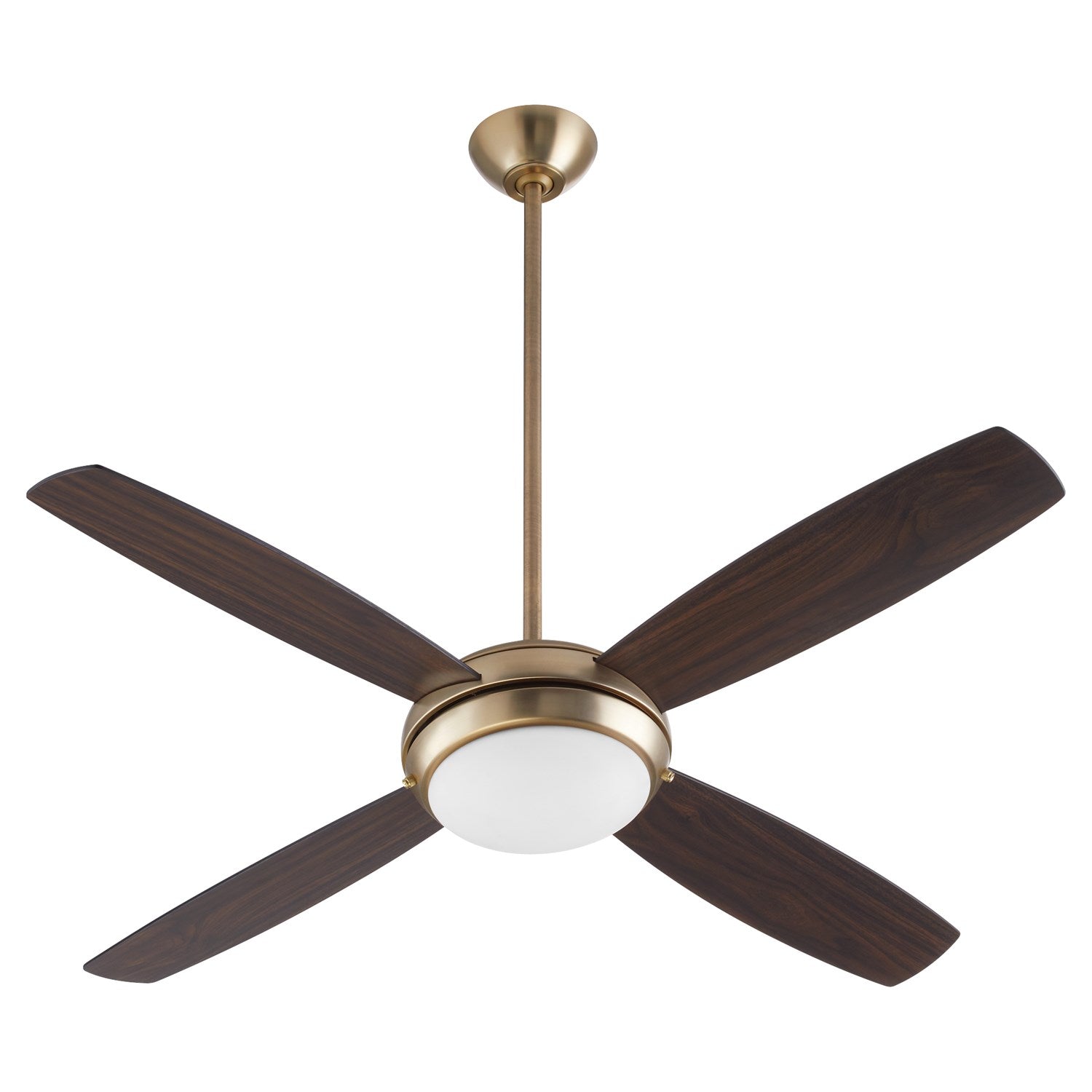 Expo 52" 4Bl Led Fan -Aged Brass by Quorum