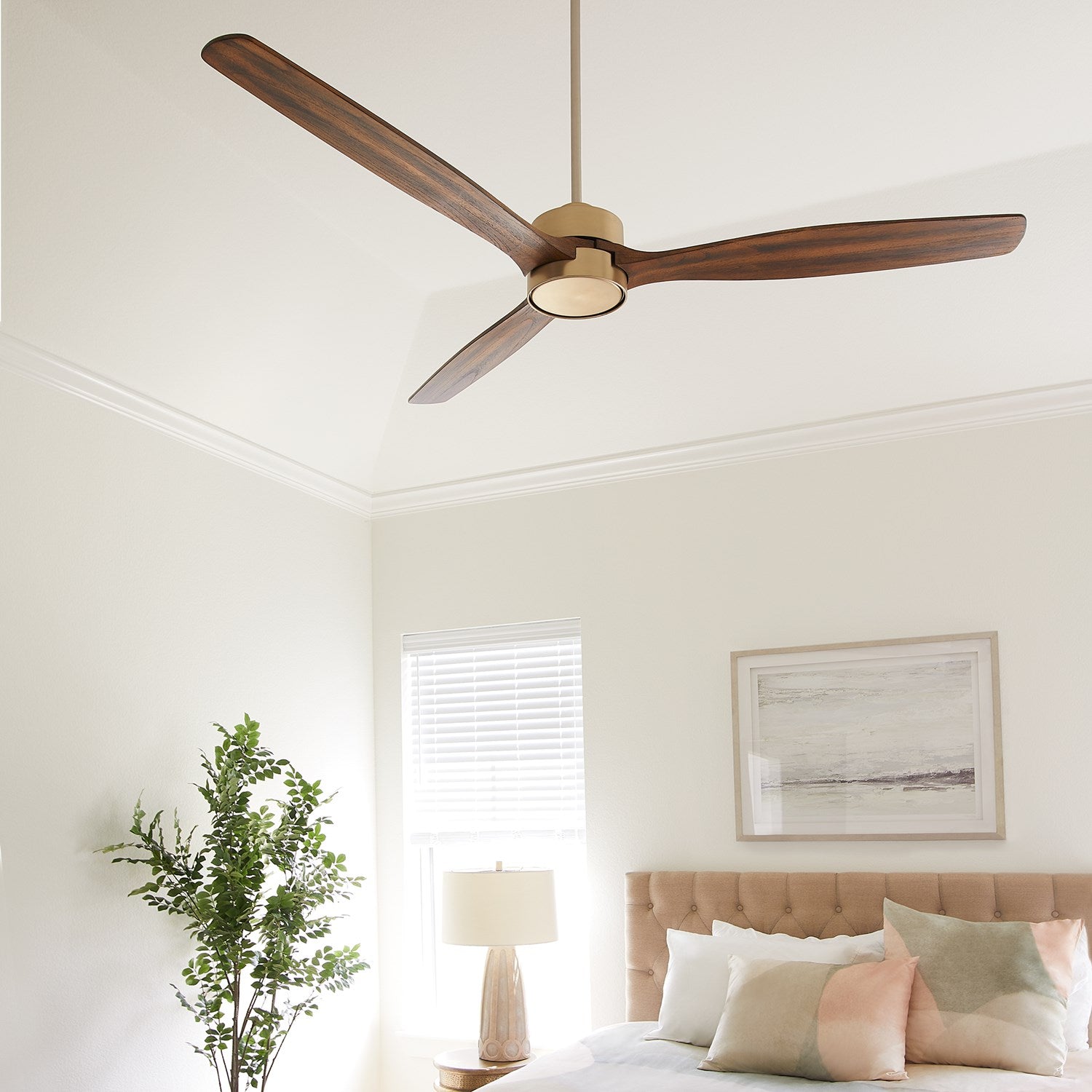 Reni 65" 3 Bl Fan - Aged Brass