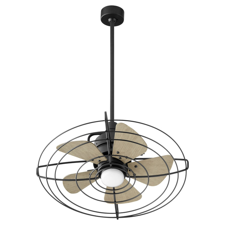 Bandit 24" Damp Fan - Textured Black by Quorum