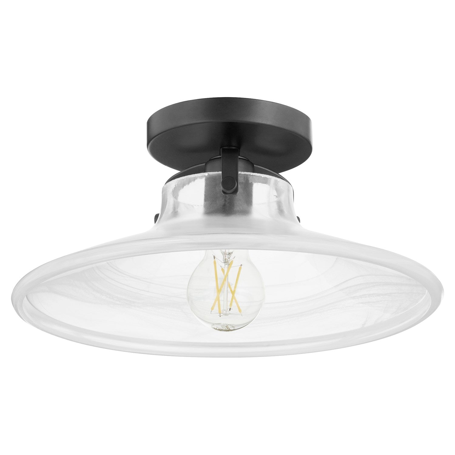 Marbled Alab Dual Mt - Matte Black by Quorum