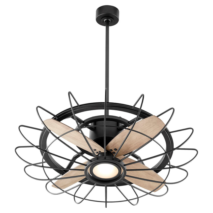 Mira 30" Led Cage Fan-Textured Black