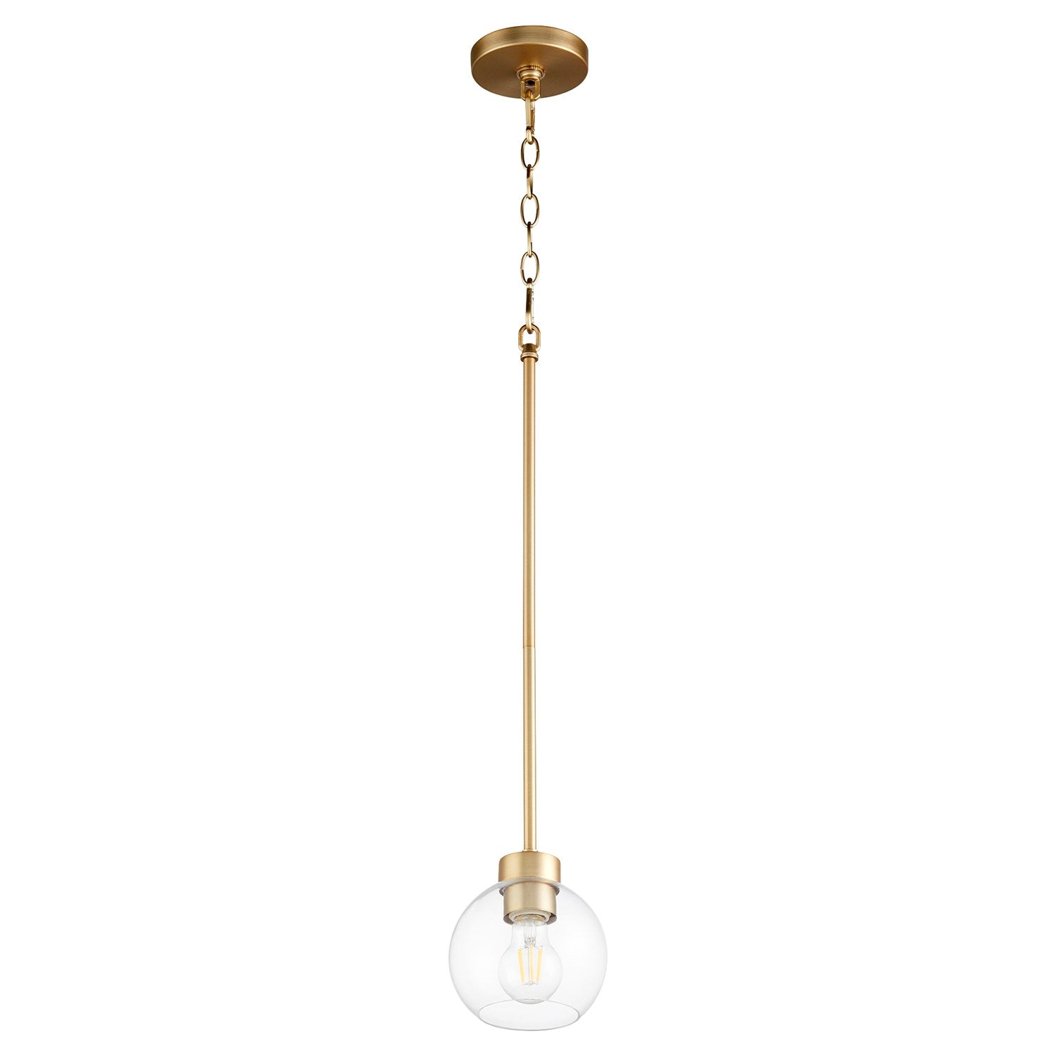 Vol‡n 1Lt Pendantdant - Aged Brass by Quorum