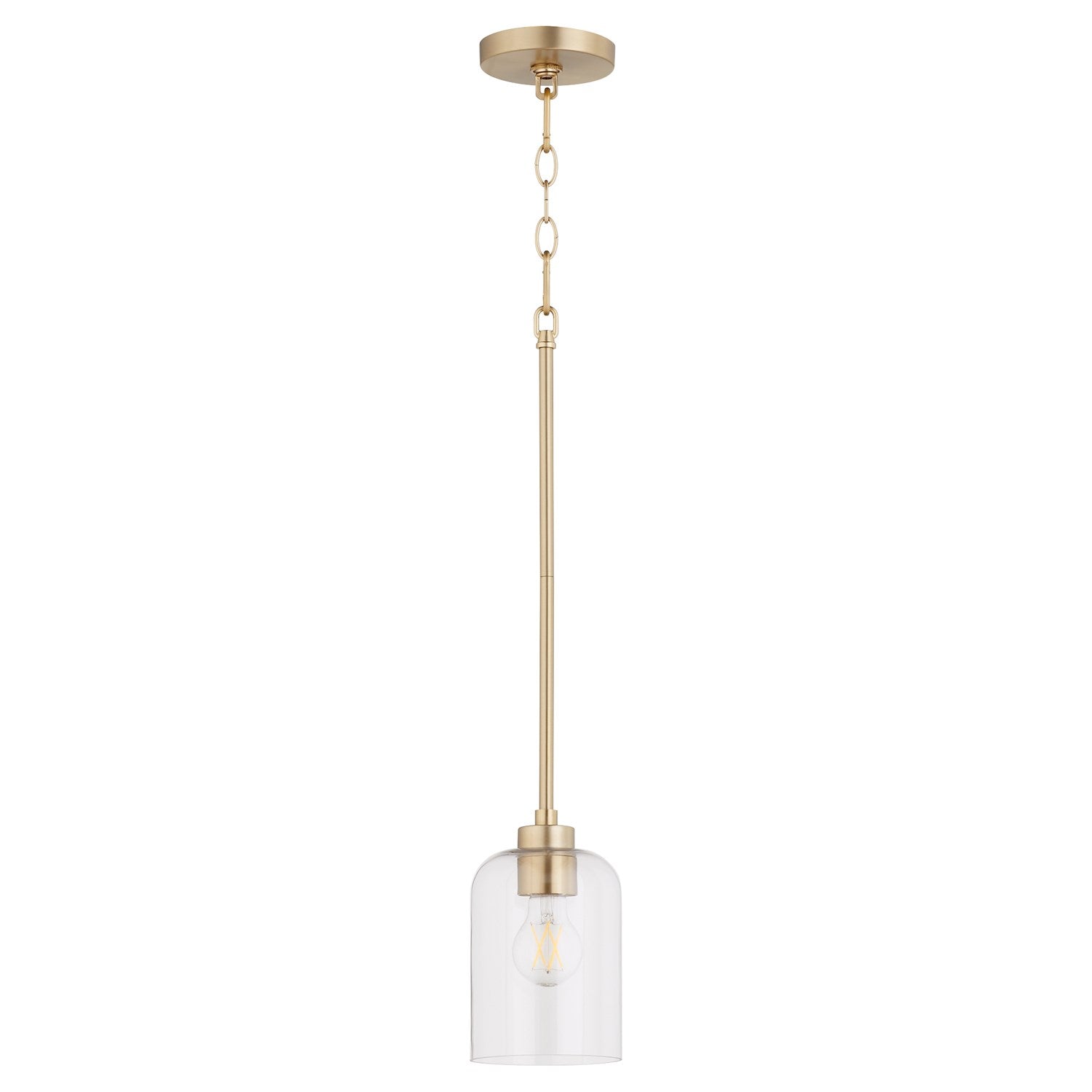 Tribute 1Lt Pendantd - Aged Brass by Quorum