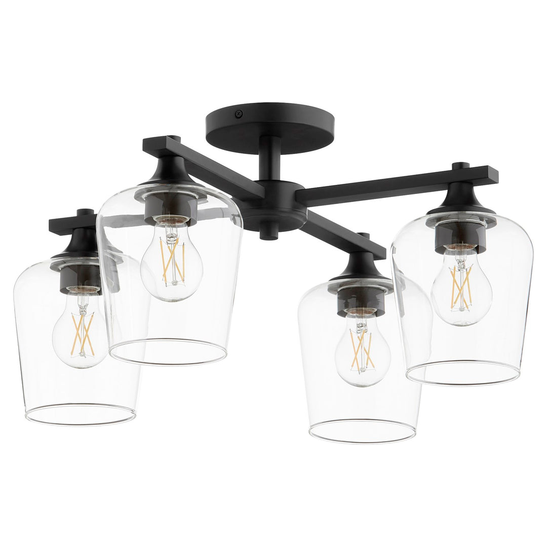 Veno 4Lt Cmnt - Matte Black by Quorum
