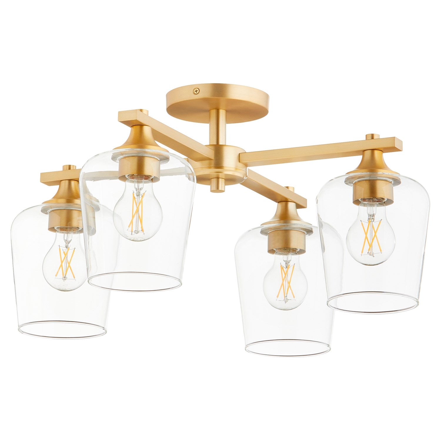Veno 4Lt Cmnt - Aged Brass by Quorum