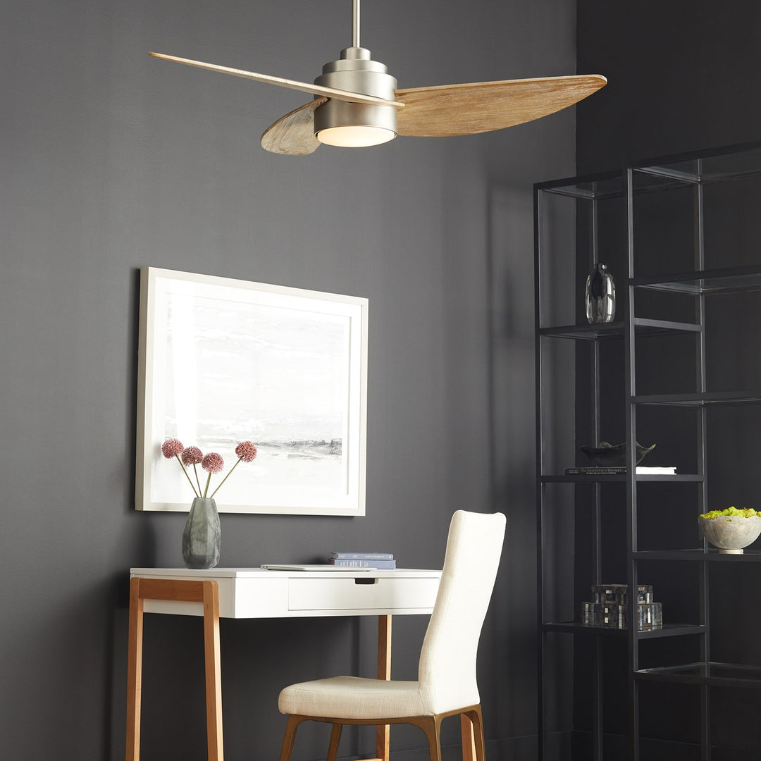 Trinity Fan W/ Led - Satin Nickel