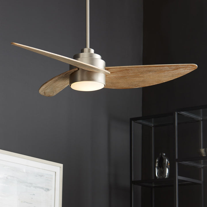 Trinity Fan W/ Led - Satin Nickel