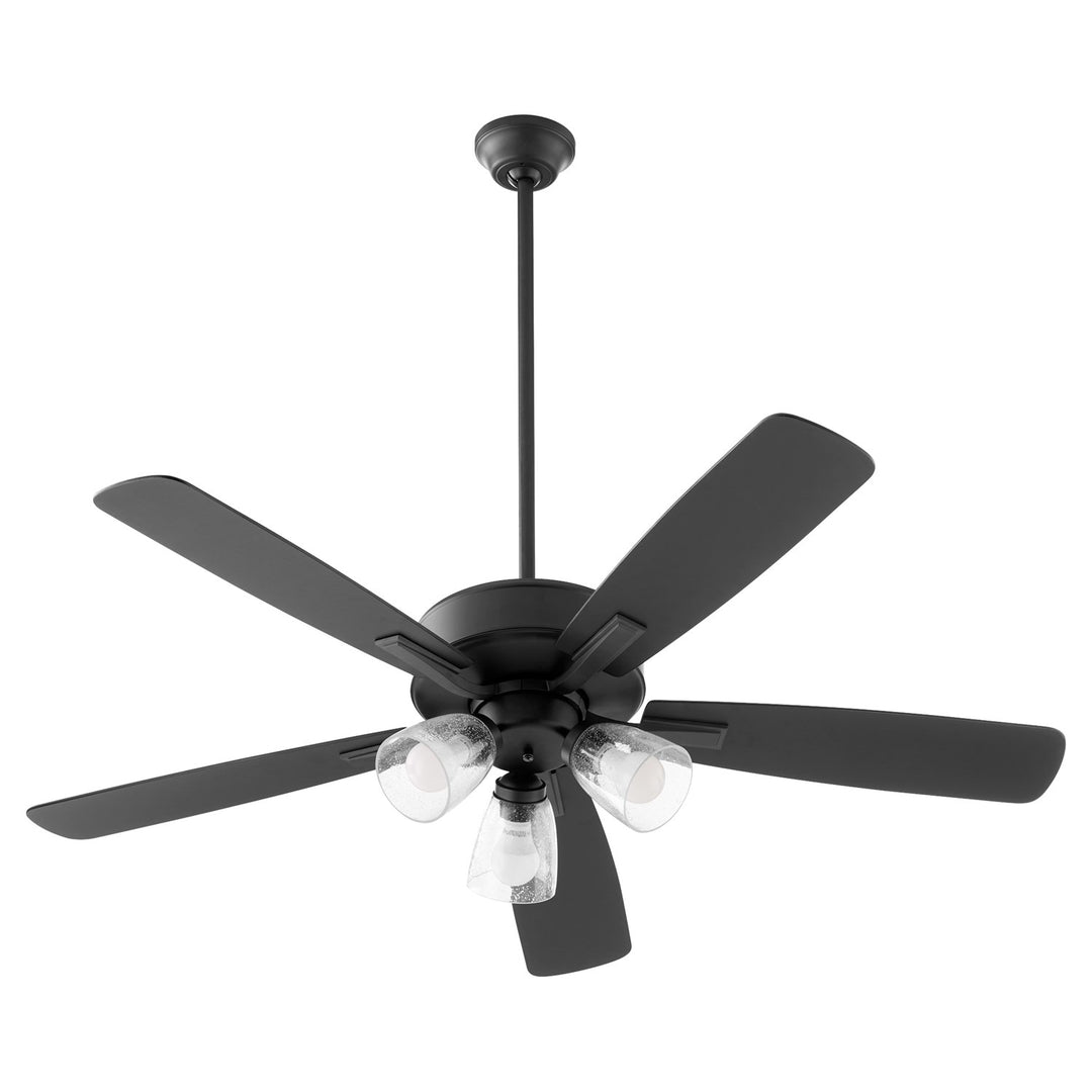 Ovation 3Lt Clr/Seed - Matte Black by Quorum