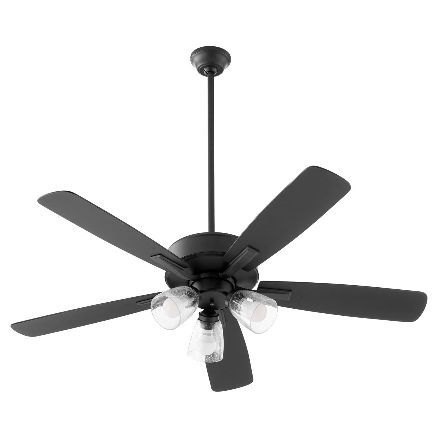Ovation 3Lt Clr/Seed - Matte Black by Quorum