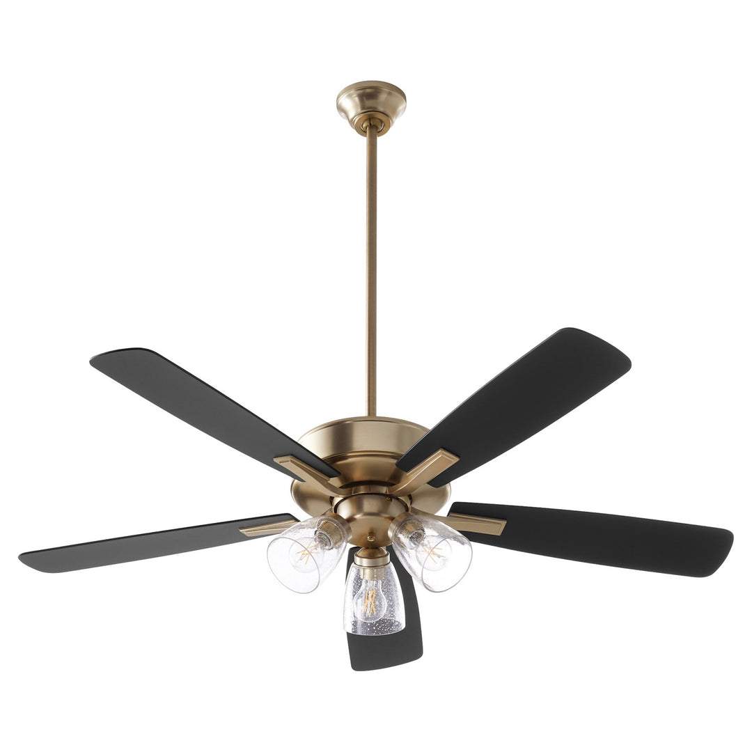 Ovation 3Lt Clr/Seed -Aged Brass by Quorum