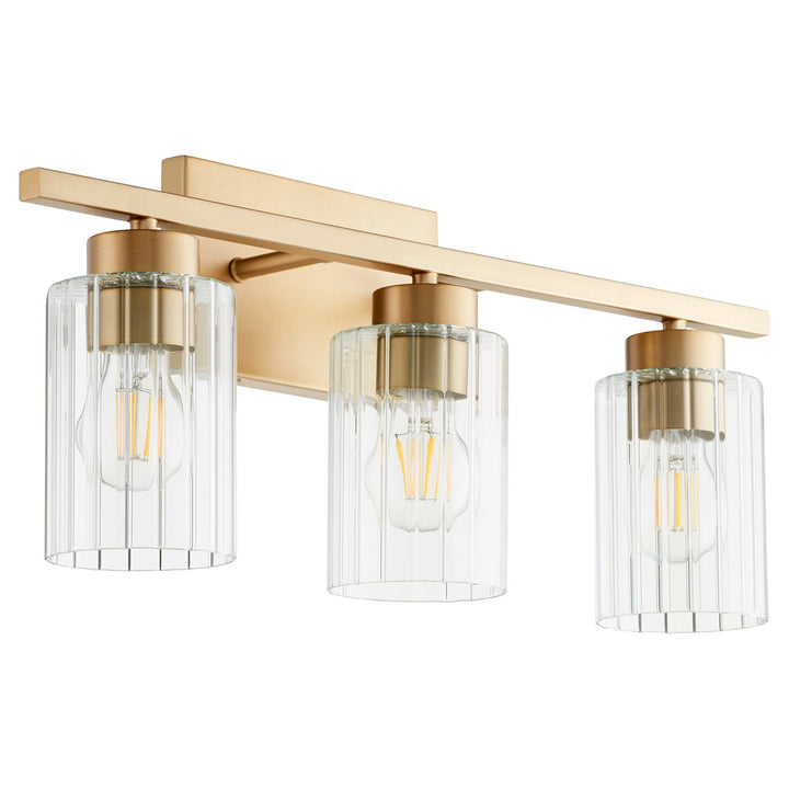 Ladin 3Lt Vanity - Aged Brass by Quorum