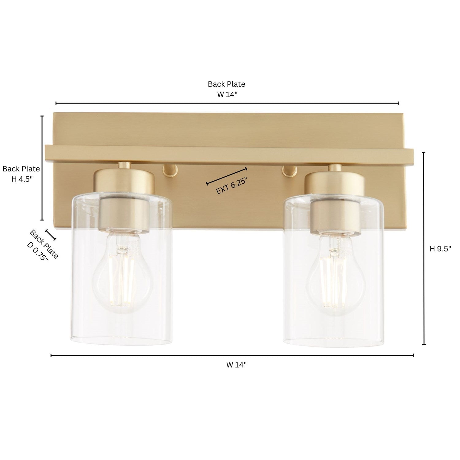 Carter 2Lt Vanity - Aged Brass