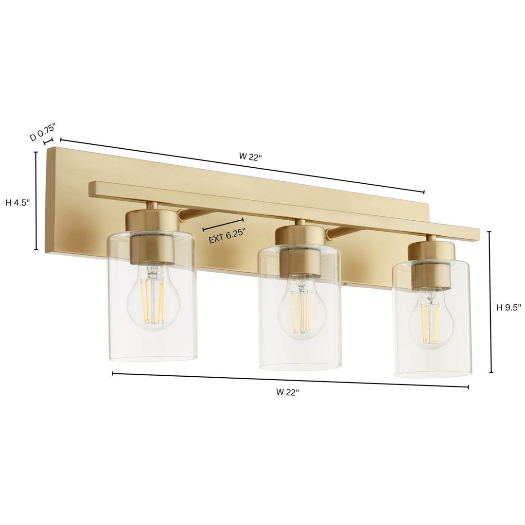 Carter 3Lt Vanity - Aged Brass