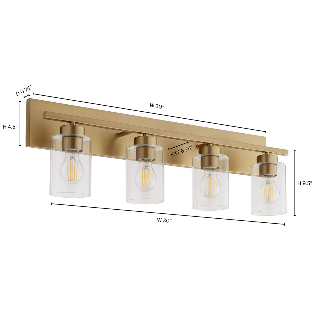 Carter 4Lt Vanity - Aged Brass