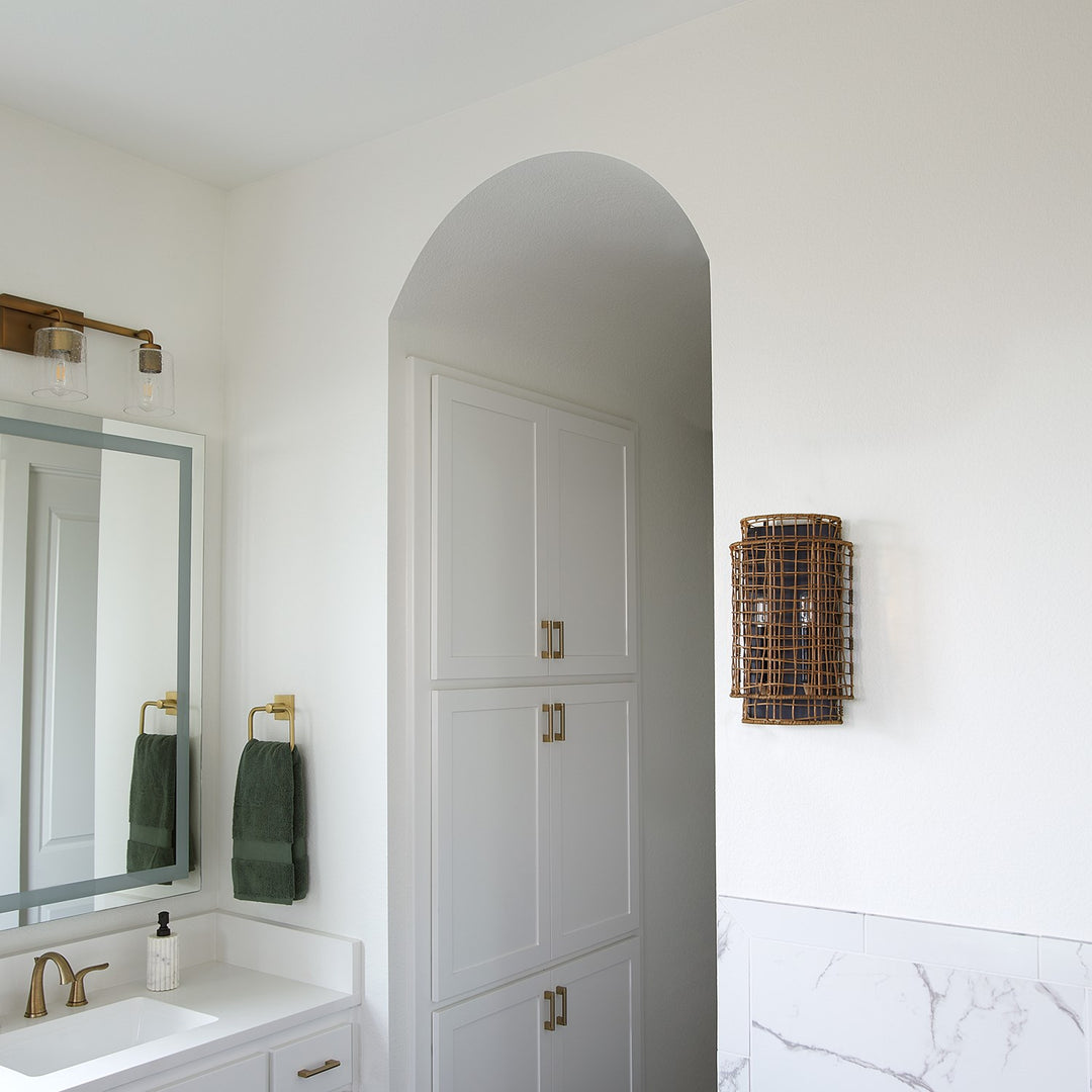 Abaca 2Lt Sconce - Matte Black