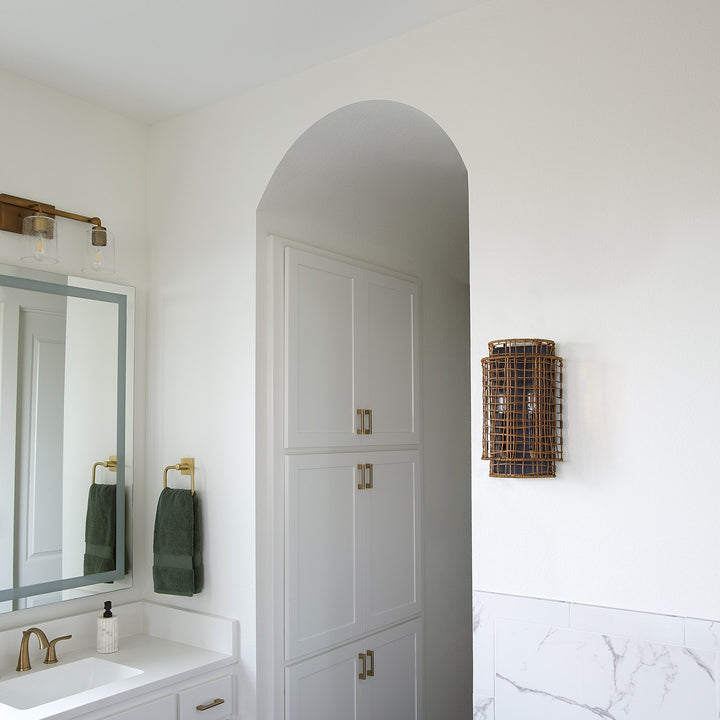 Abaca 2Lt Sconce - Matte Black
