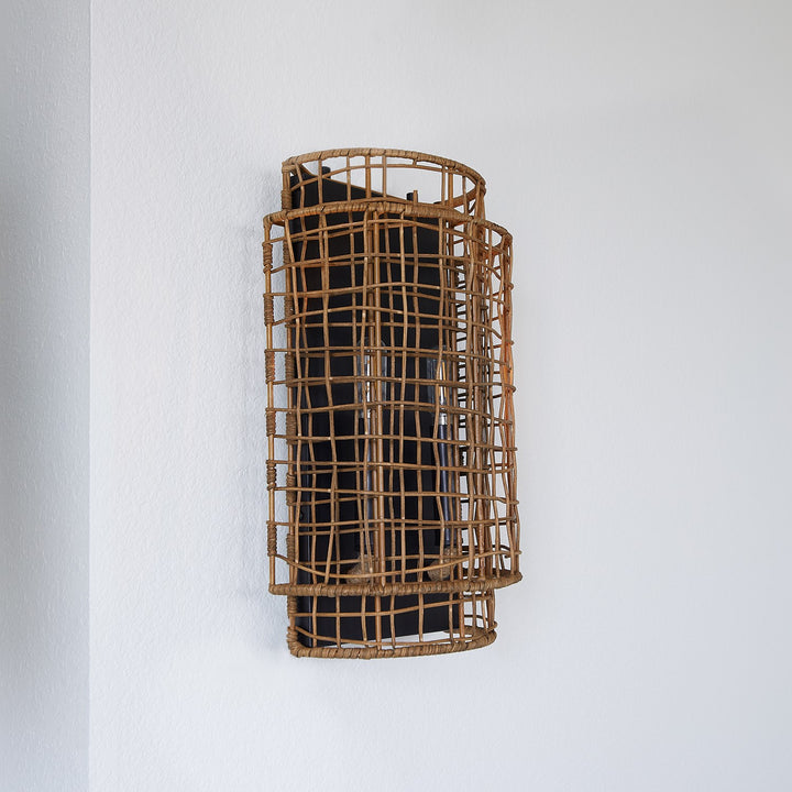 Abaca 2Lt Sconce - Matte Black