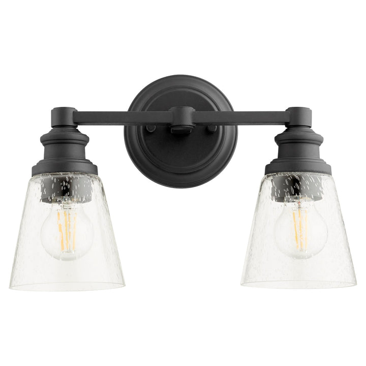 Dunbar 2Lt Wall Mt - Textured Black by Quorum