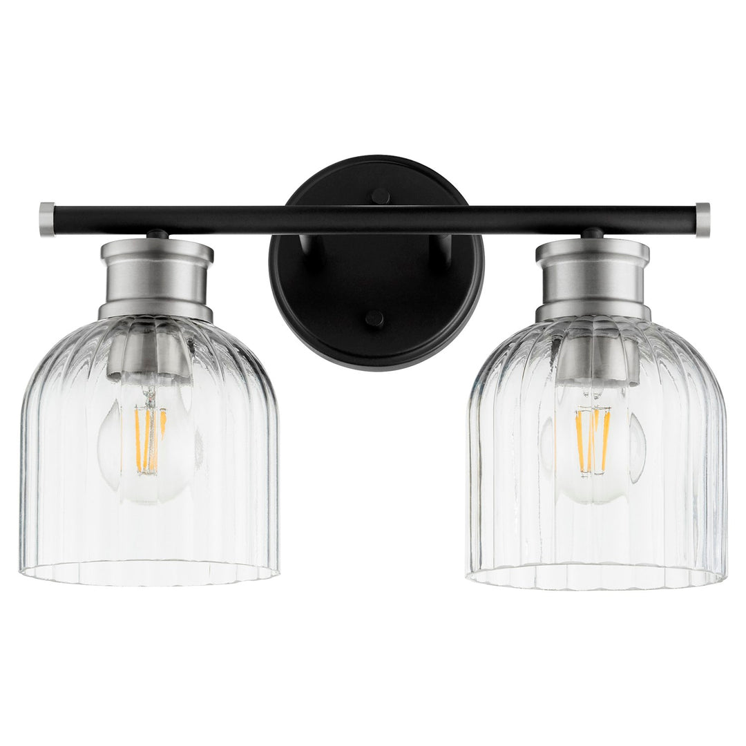 Monarch 2Lt Vnty -Textured Black/Satin Nickel by Quorum