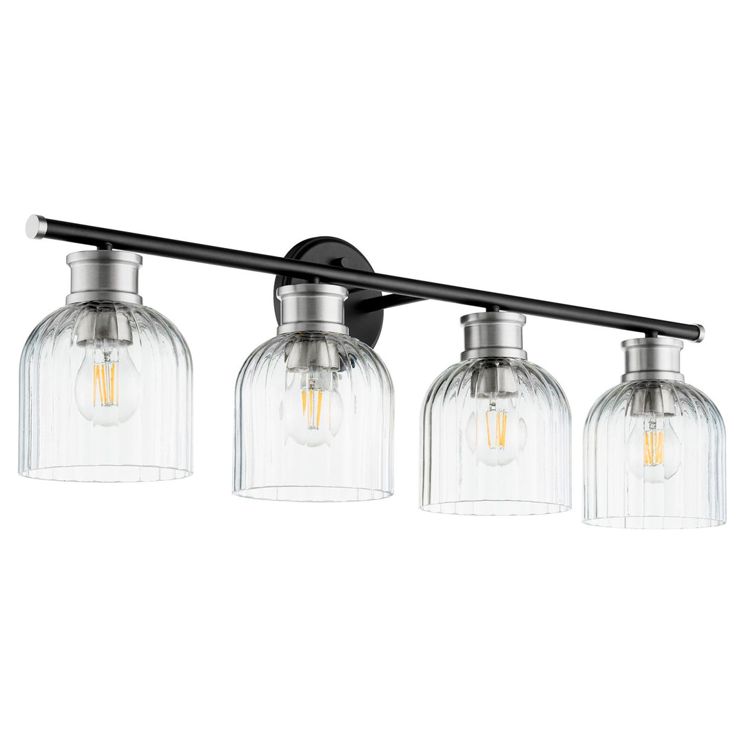 Monarch 4Lt Vnty -Textured Black/Satin Nickel by Quorum