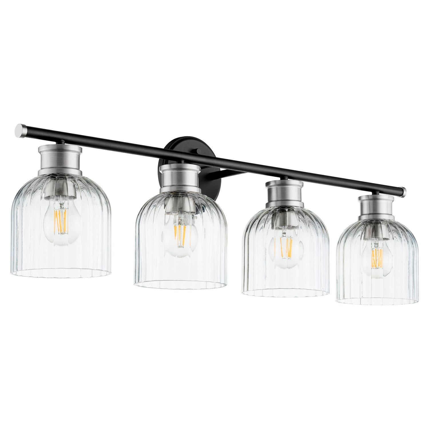 Monarch 4Lt Vnty -Textured Black/Satin Nickel by Quorum