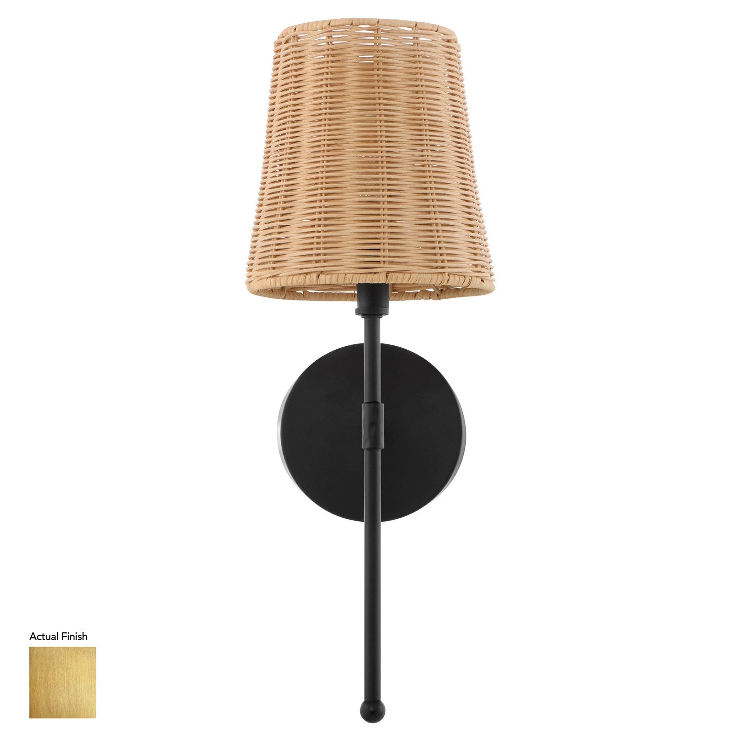 Fairview 1Lt Wall Mt - Brushed Brass