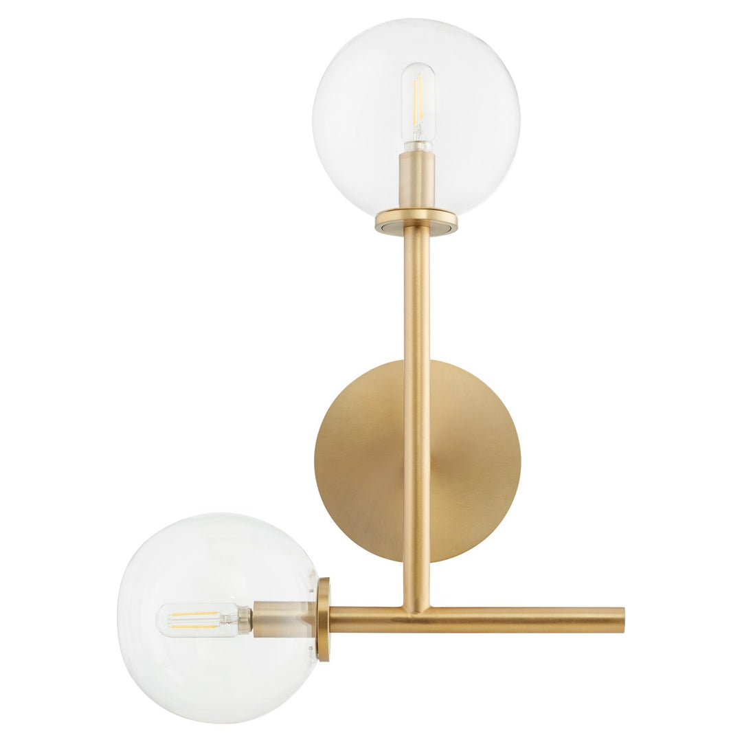 Rovi 2Lt Wall Mt - Aged Brass by Quorum