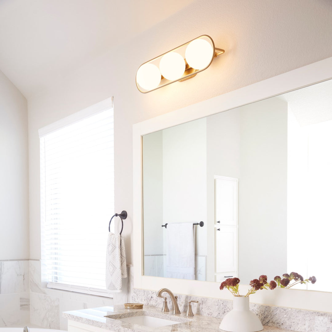 Belmont 3Lt Vanity - Aged Brass
