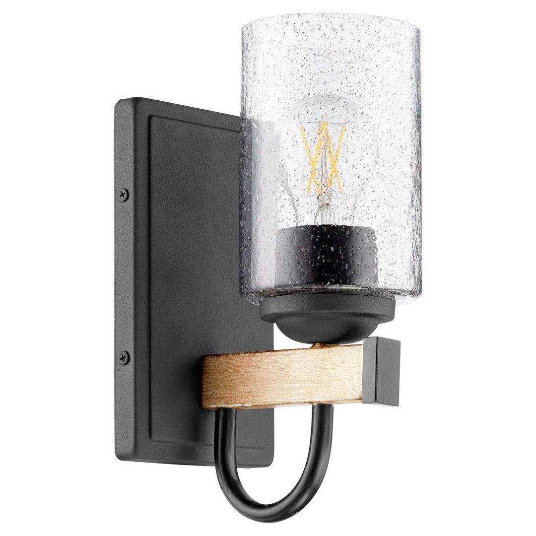 1Lt Pepper Gold Leafass Wmnt - Textured Black by Quorum