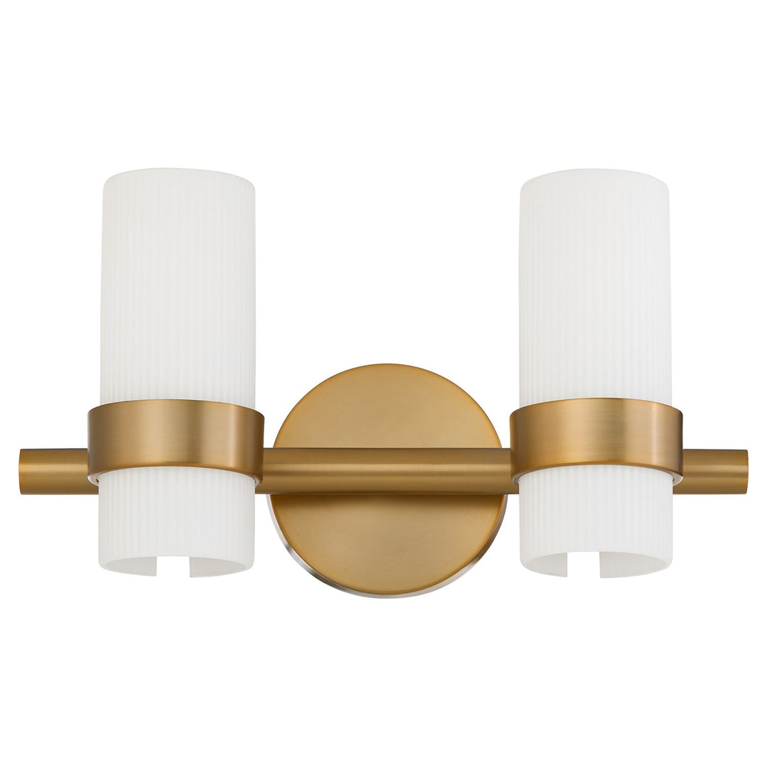 Sojourn 2Lt Vanity - Brushed Brass by Quorum