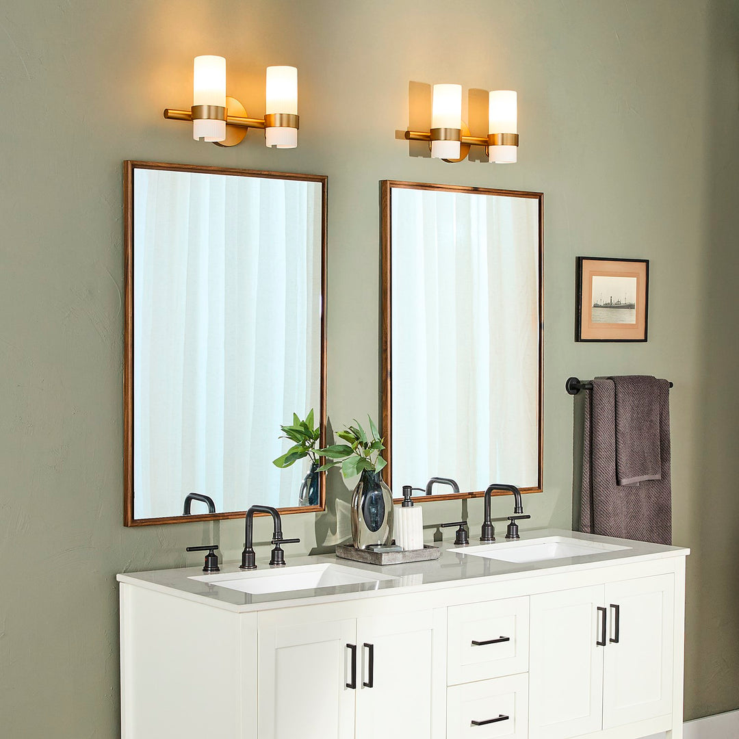 Sojourn 2Lt Vanity - Brushed Brass