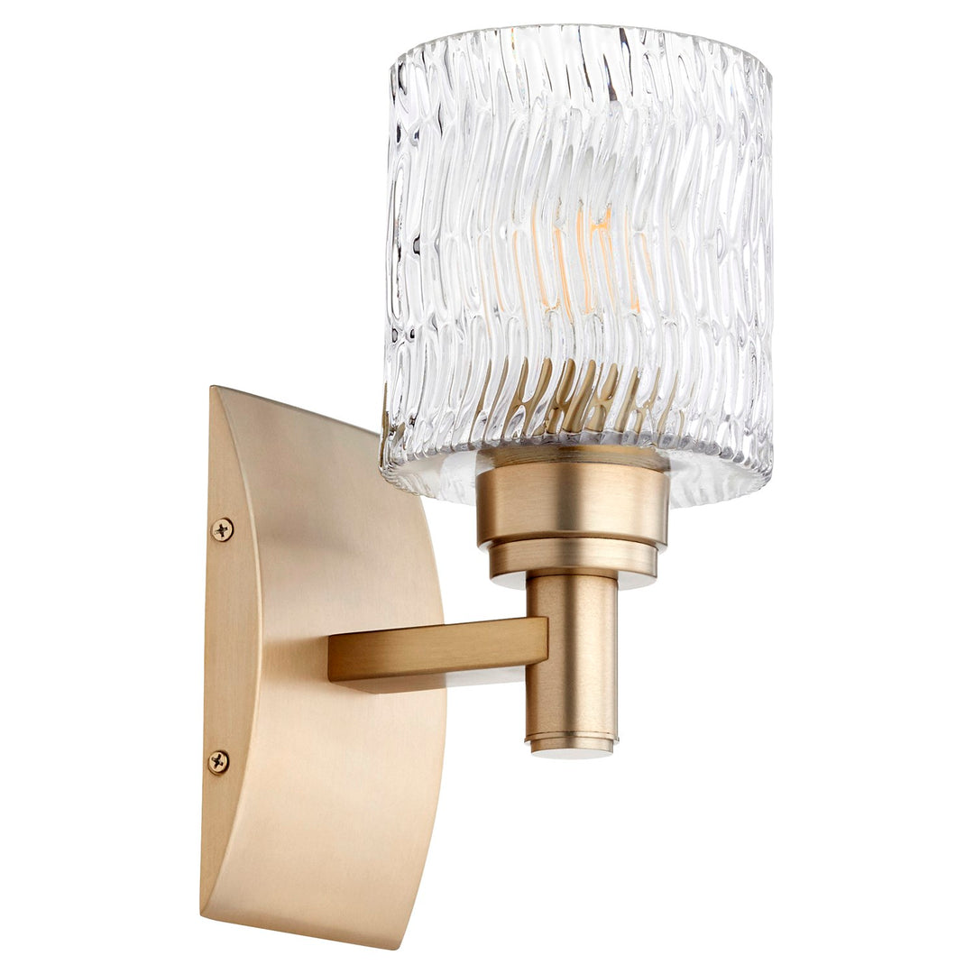 Stadium 1Lt Wall Mount - Aged Brass by Quorum