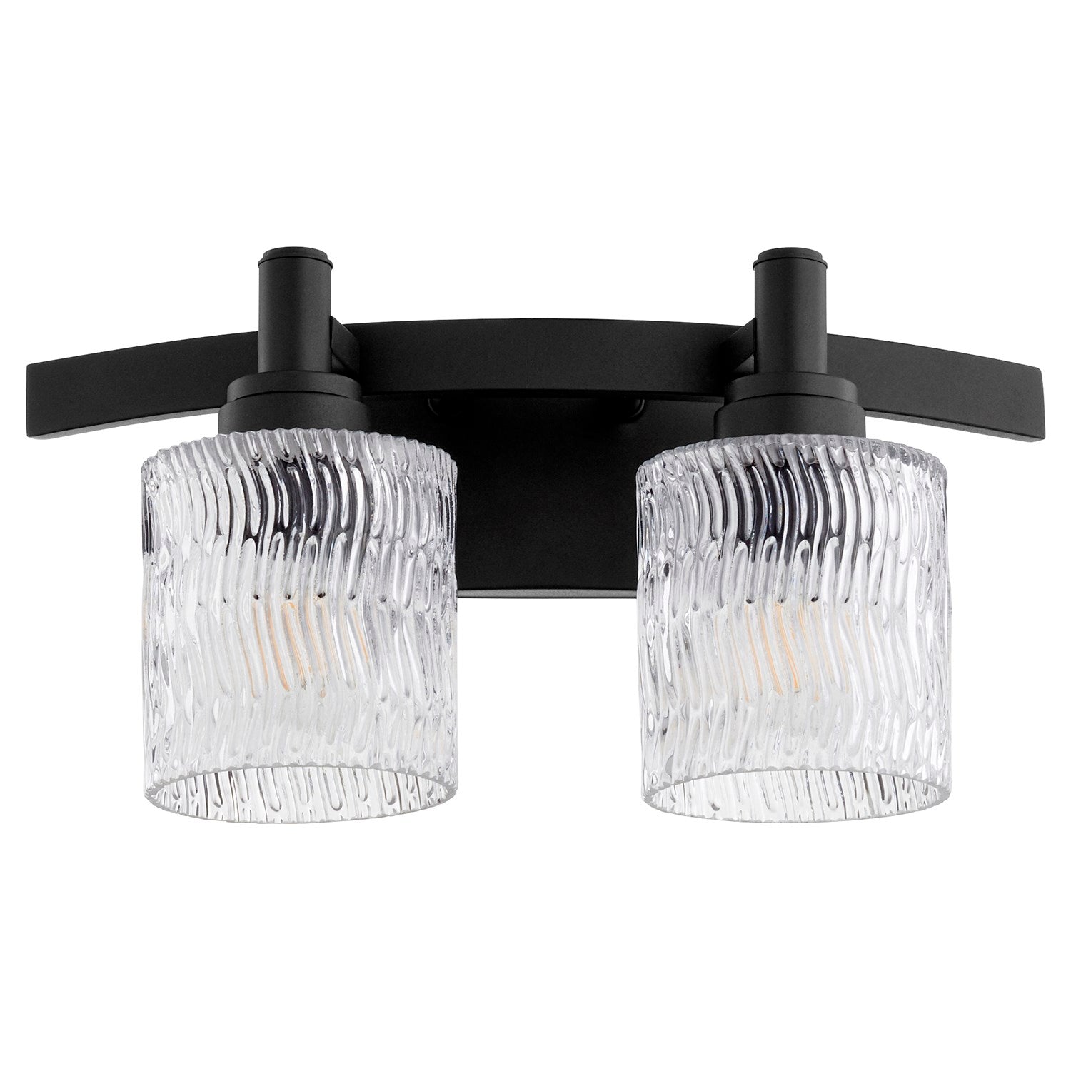 Stadium 2Lt Vanity - Textured Black by Quorum