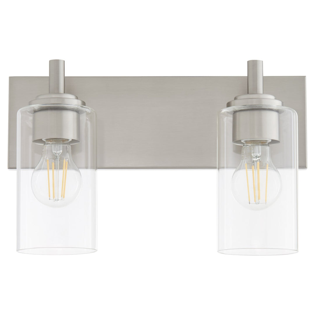 Fallstantique Flemishf 2Lt Vanity -Satin Nickel by Quorum