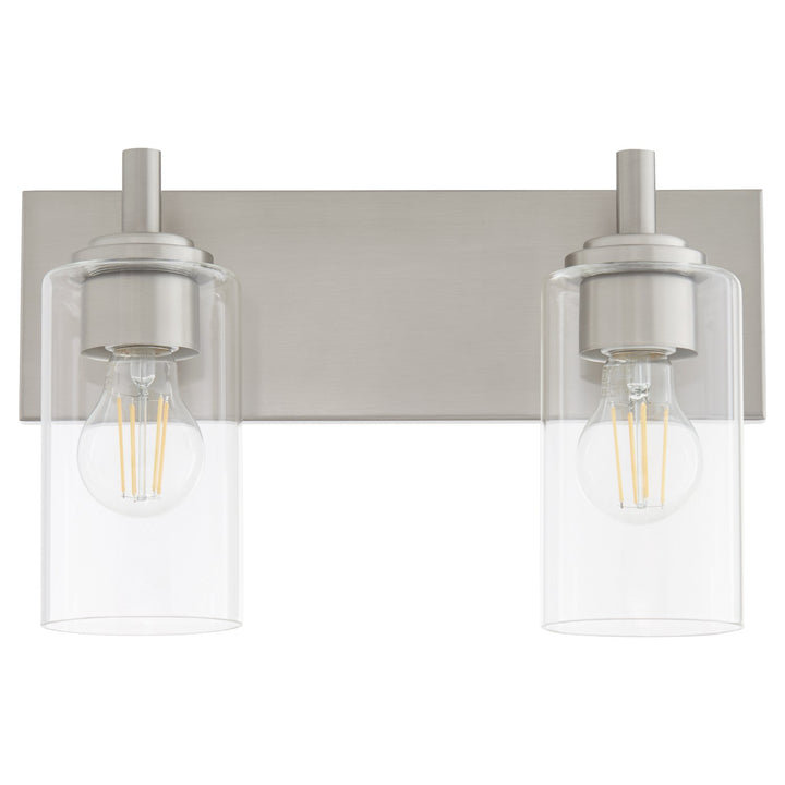 Fallstantique Flemishf 2Lt Vanity -Satin Nickel by Quorum