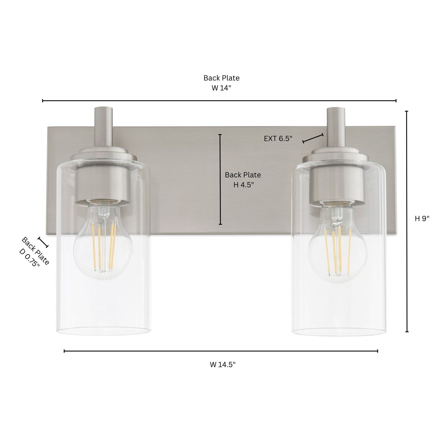 Fallstantique Flemishf 2Lt Vanity -Satin Nickel