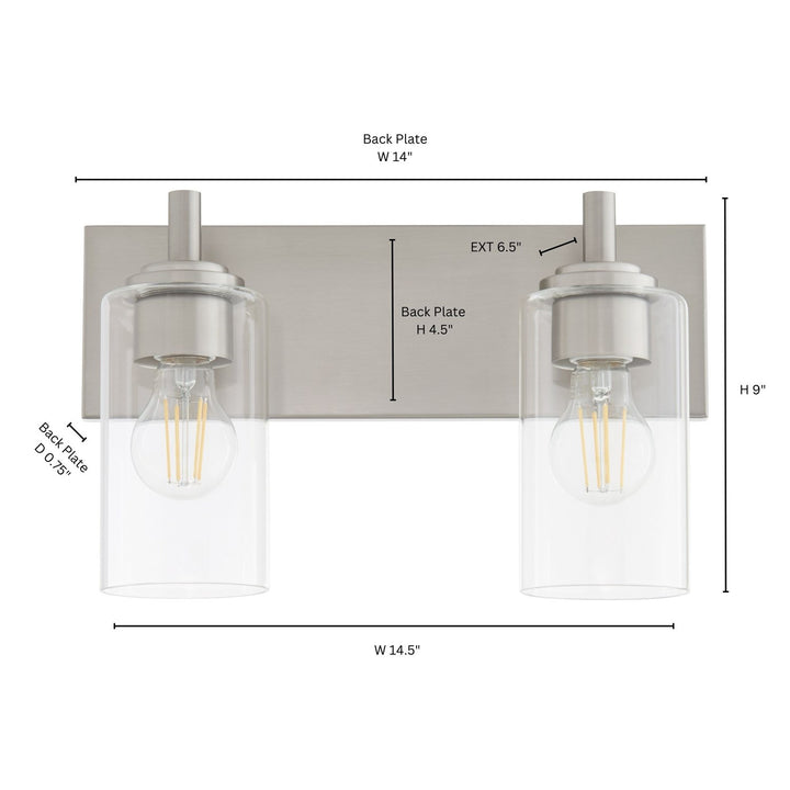 Fallstantique Flemishf 2Lt Vanity -Satin Nickel