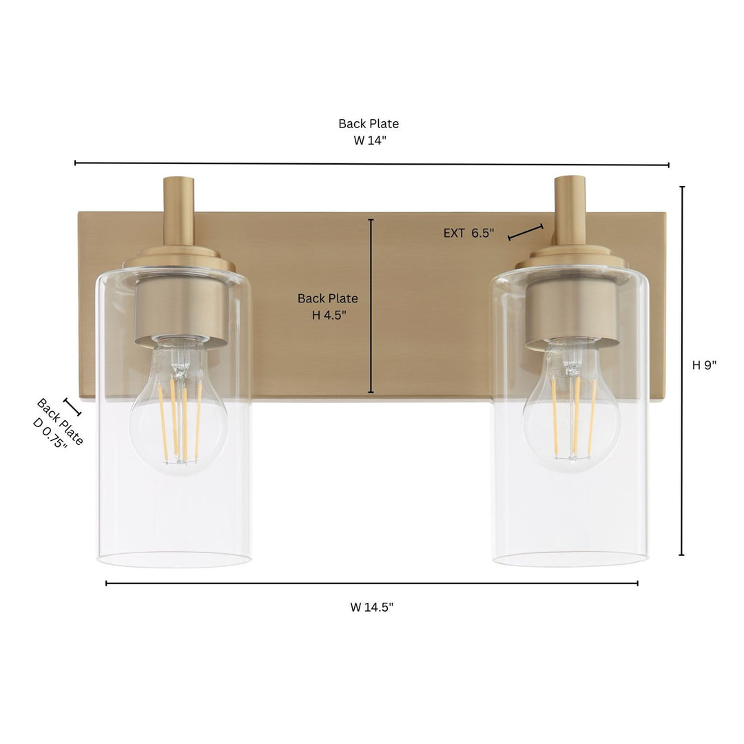 Fallstantique Flemishf 2Lt Vanity -Aged Brass