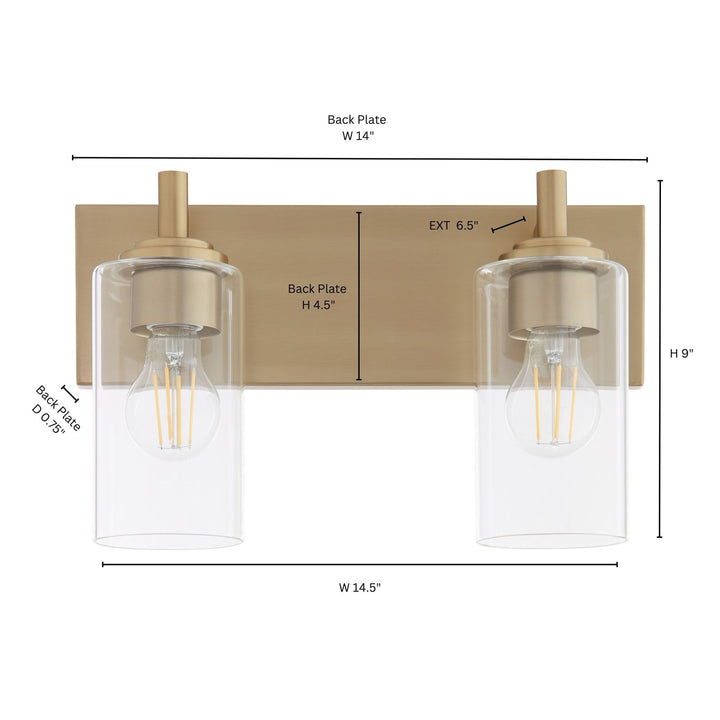 Fallstantique Flemishf 2Lt Vanity -Aged Brass