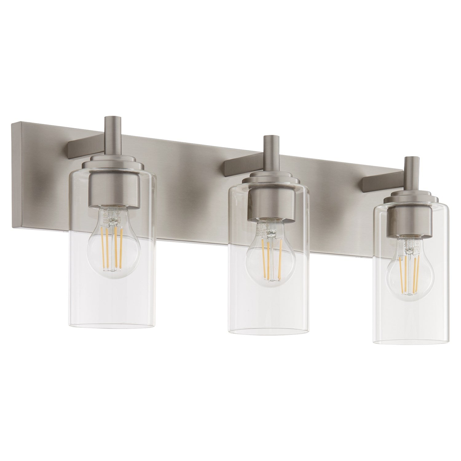 Fallstantique Flemishf 3Lt Vanity -Satin Nickel by Quorum
