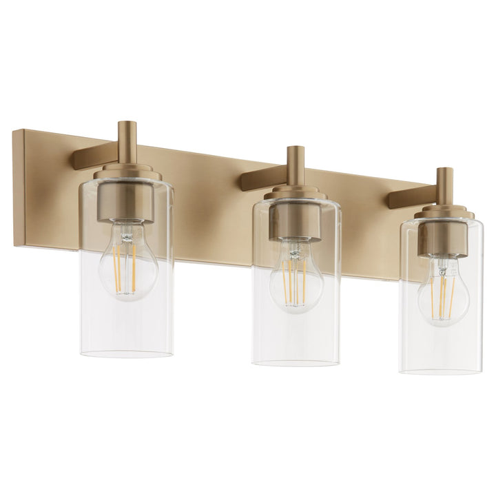 Fallstantique Flemishf 3Lt Vanity -Aged Brass by Quorum