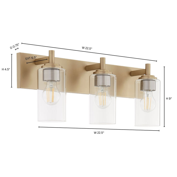 Fallstantique Flemishf 3Lt Vanity -Aged Brass